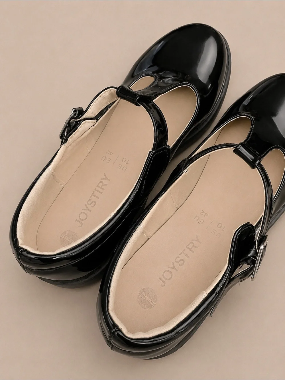 JOYSTRY Black Patent Mary Jane Lug Sole Shoes Size 10 / EU 42